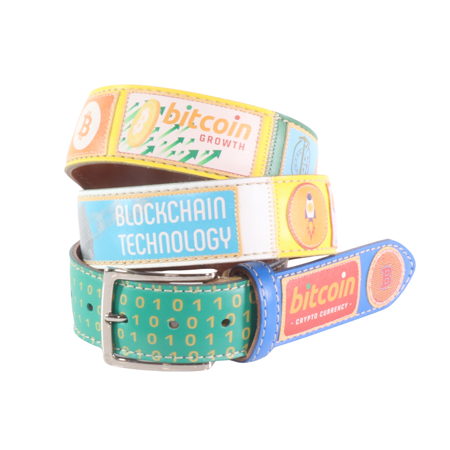 Cintura in pelle Bitcoin 1 | Artigianato Italiano