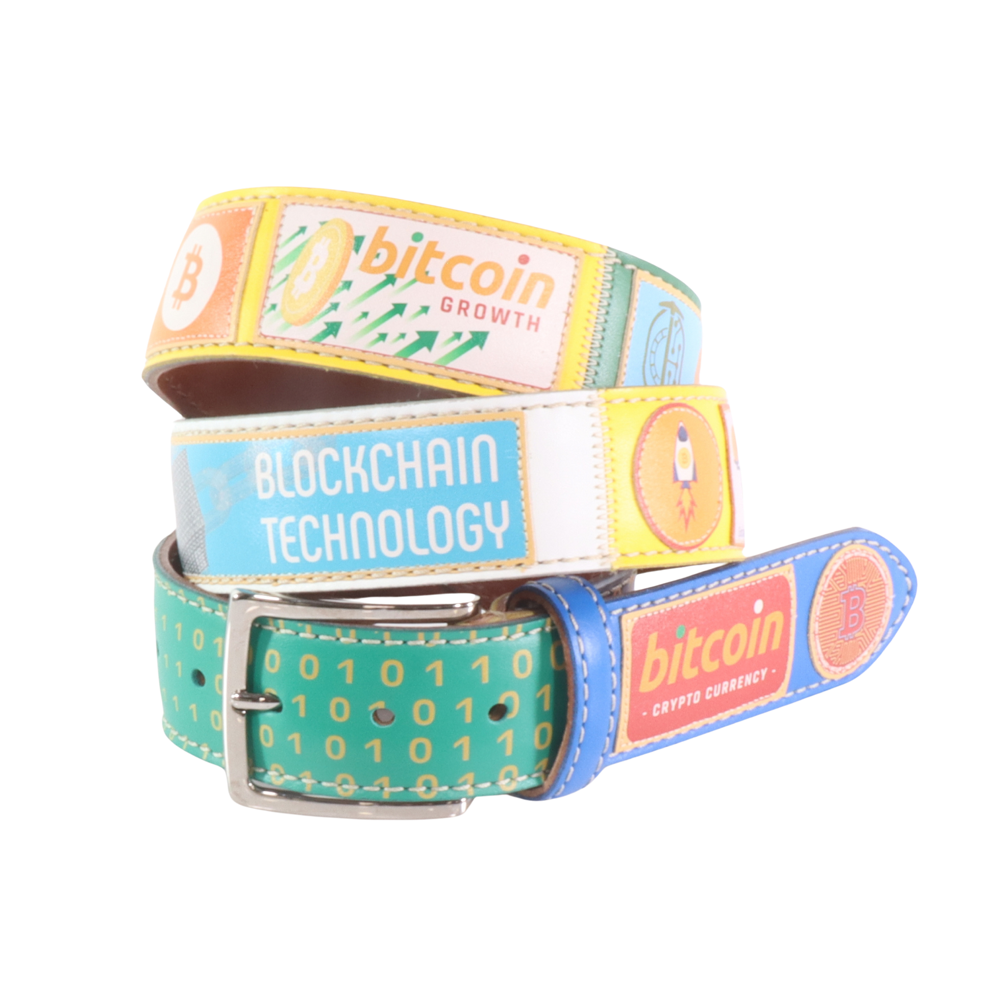 Cintura in pelle Bitcoin 1 | Artigianato Italiano