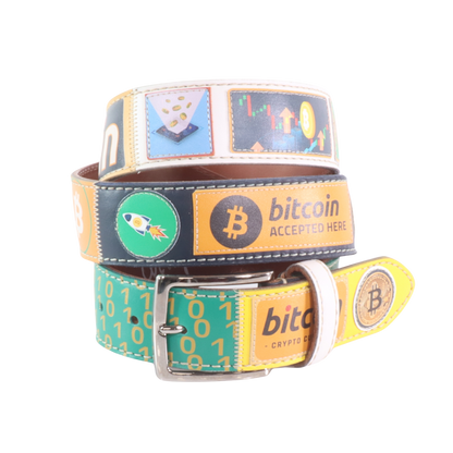 Cintura in pelle Bitcoin 3 | Artigianato Italiano