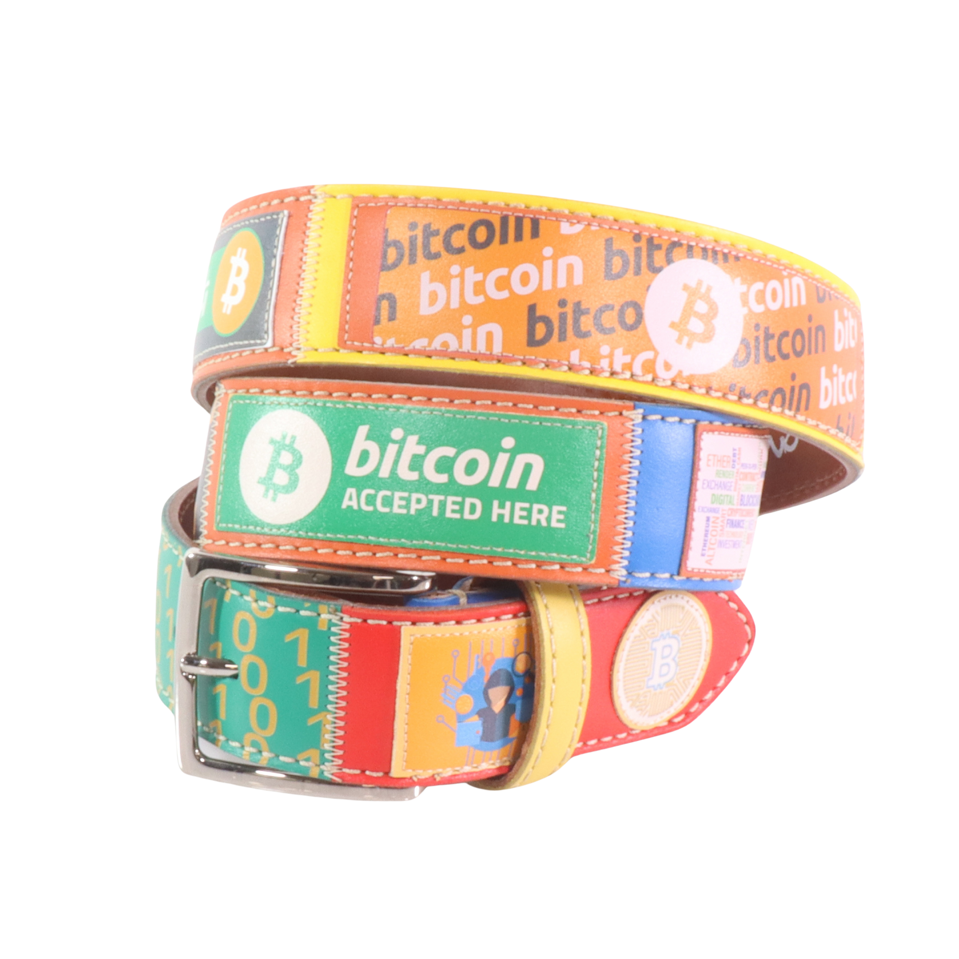 Cintura in pelle Bitcoin 4 | Artigianato Italiano