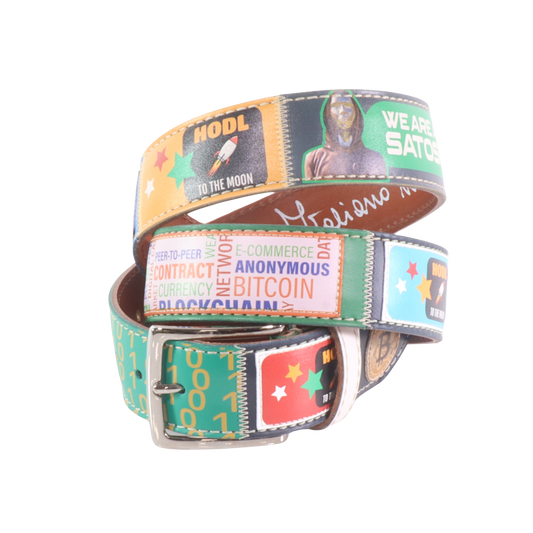 Cintura in pelle Bitcoin 8 | Artigianato Italiano