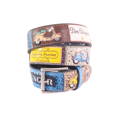 Cintura in pelle Brinda con Vespa | Artigianato Italiano