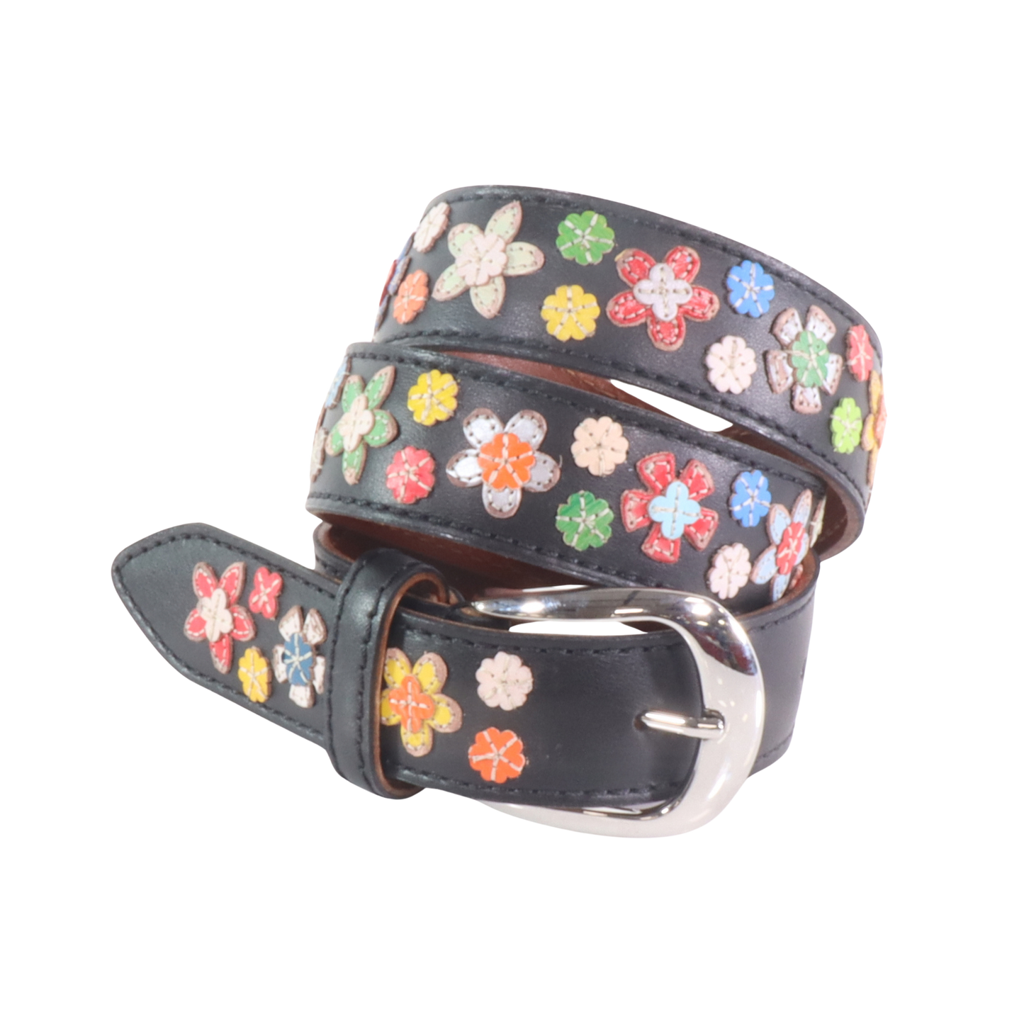 Cintura in pelle Fantasia Fiori | Artigianato Italiano