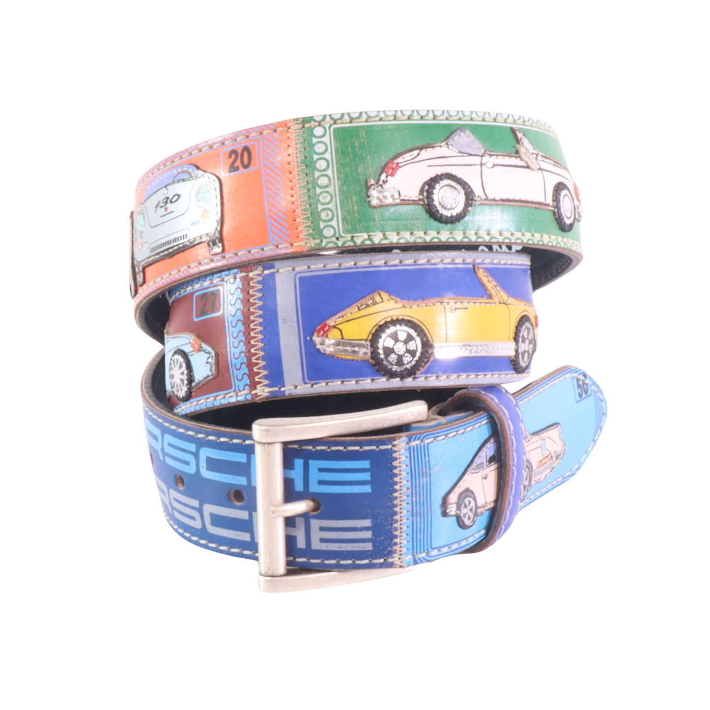 Cintura in pelle Figurine Porsche | Artigianato Italiano