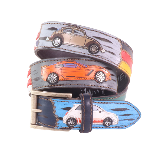 Cintura in pelle Multimarche Bandiere | Artigianato Italiano