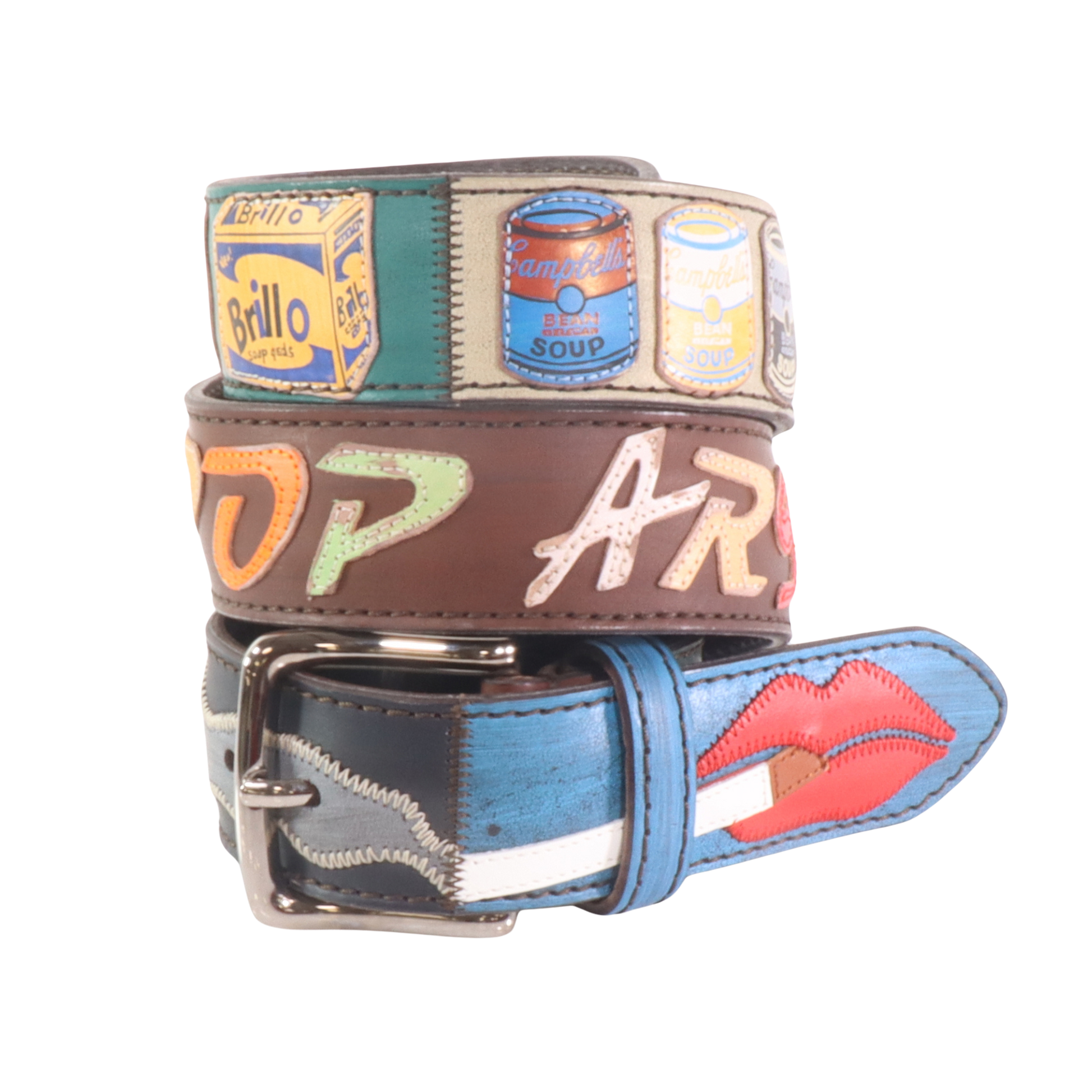 Cintura in pelle Pop Art 1 | Artigianato Italiano
