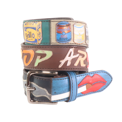 Cintura in pelle Pop Art 1 | Artigianato Italiano