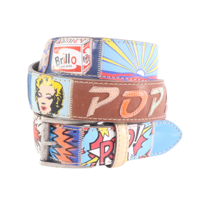 Cintura in pelle Pop Art 2 | Artigianato Italiano