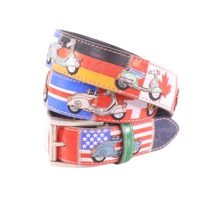Cintura in pelle Vespa nel Mondo | Artigianato Italiano