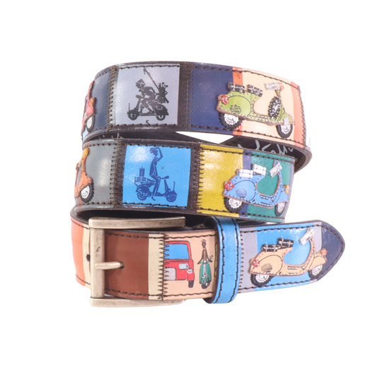 Cintura in pelle Vignette Vespa | Artigianato Italiano