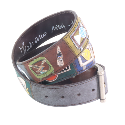 Cinture personalizzate, su misura. Applicazioni Carosello, TV vintage, Moka, icone anni '60. Accessorio artigianale, dipinta a mano, fatta in Italia.
