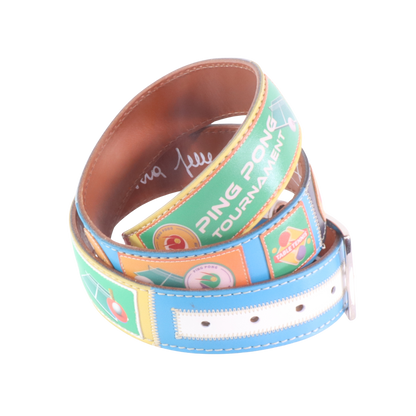 Cinture personalizzate, su misura. Applicazioni Ping Pong, Tennis Tavolo, Tournament. Accessorio artigianale, dipinta a mano, fatta in Italia.
