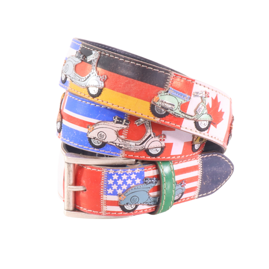 Handmade leather belt "Classifica Vespa"