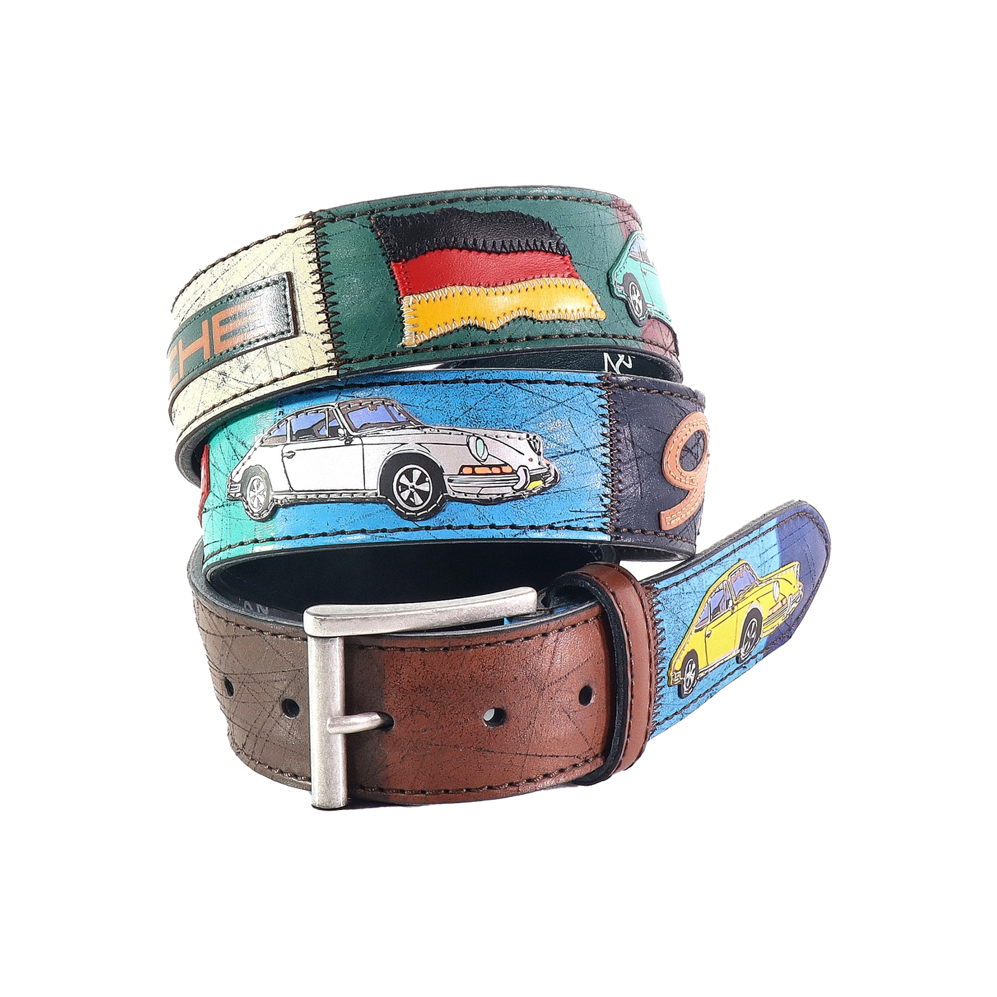 Cintura Artigianale "I graffi della Porsche 911"