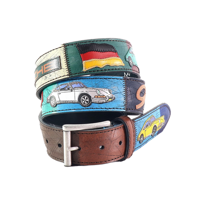 Cintura Artigianale "I graffi della Porsche 911"